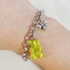 Lime Green Gummy Bear and Bee Charm Bracelet