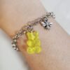 Yellow Gummy Bear and Bee Charm Bracelet