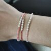 Pink Trio Moonstone Seed Bracelets