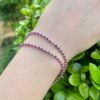 Mini Gem Choker/ Wrap Bracelet - Ruby Corundum - Image 2