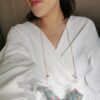 Zahra Sunglass/Mask Chain & Long Necklace - Amethyst